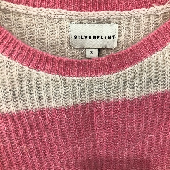 Silverflint alpaca wool blend oversized colorblock sweater - Picture 2 of 7